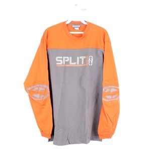 Vintage Split USA Streetwear Color Block T Shirt